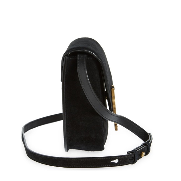 Brand new Yves Saint Laurent kaia small satchel bag in black suede. - Picture 2 of 13